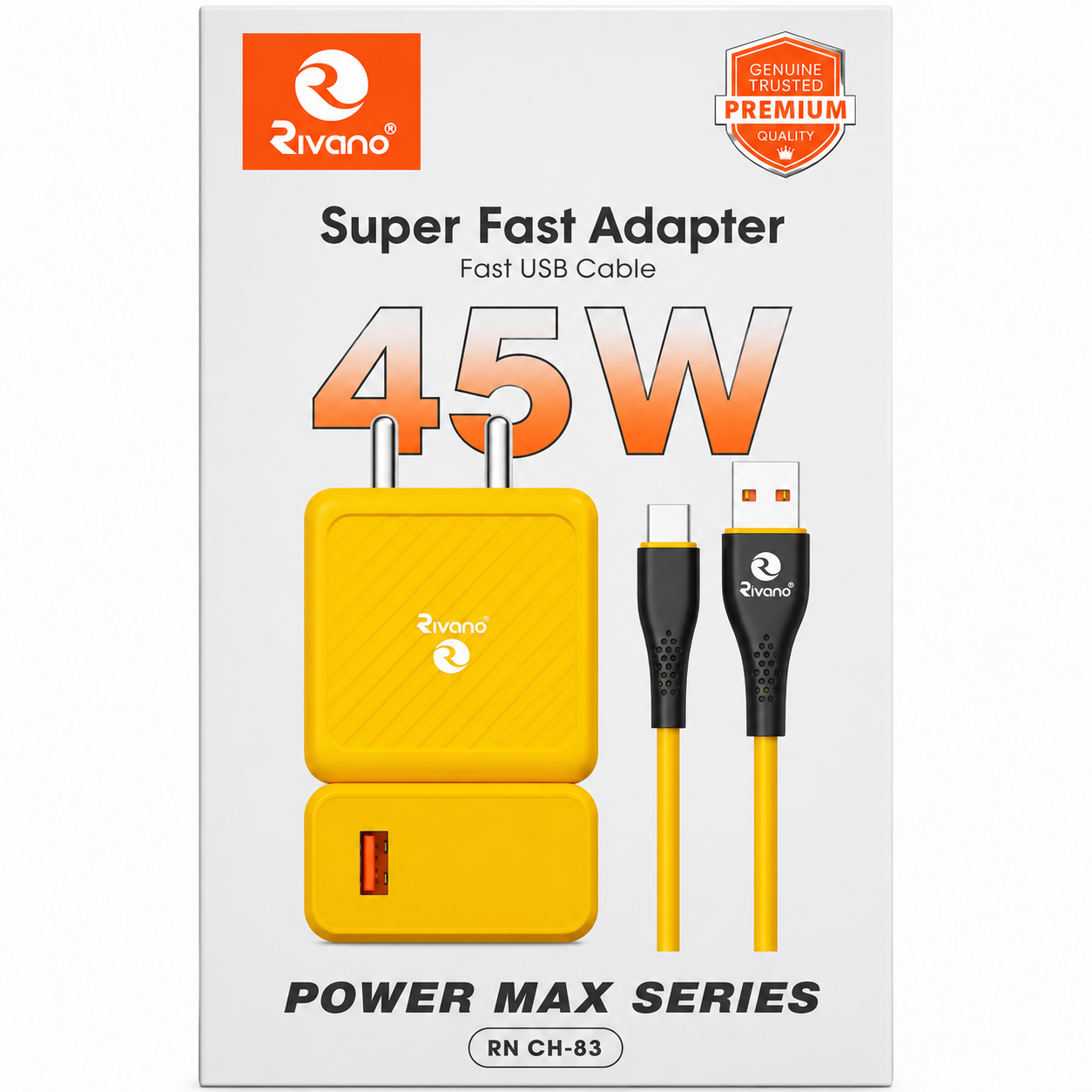 341acc83-7c5a-477e-845f-d98e456bdcdb 45W Super Fast USB Charger with USB Cable - Image 1